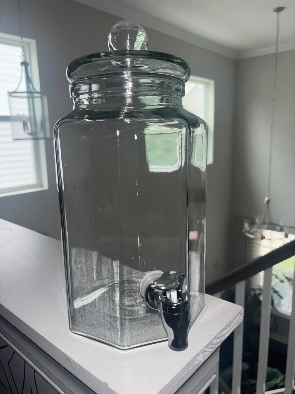 Glass Beverage Dispenser with Spigot - Clear